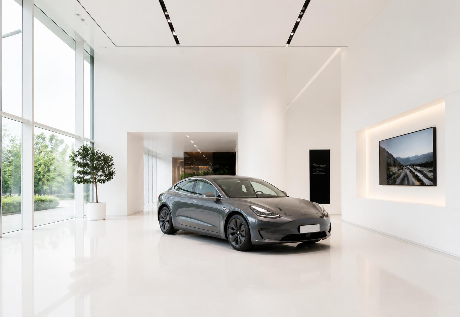 A considered vehicle presentation space